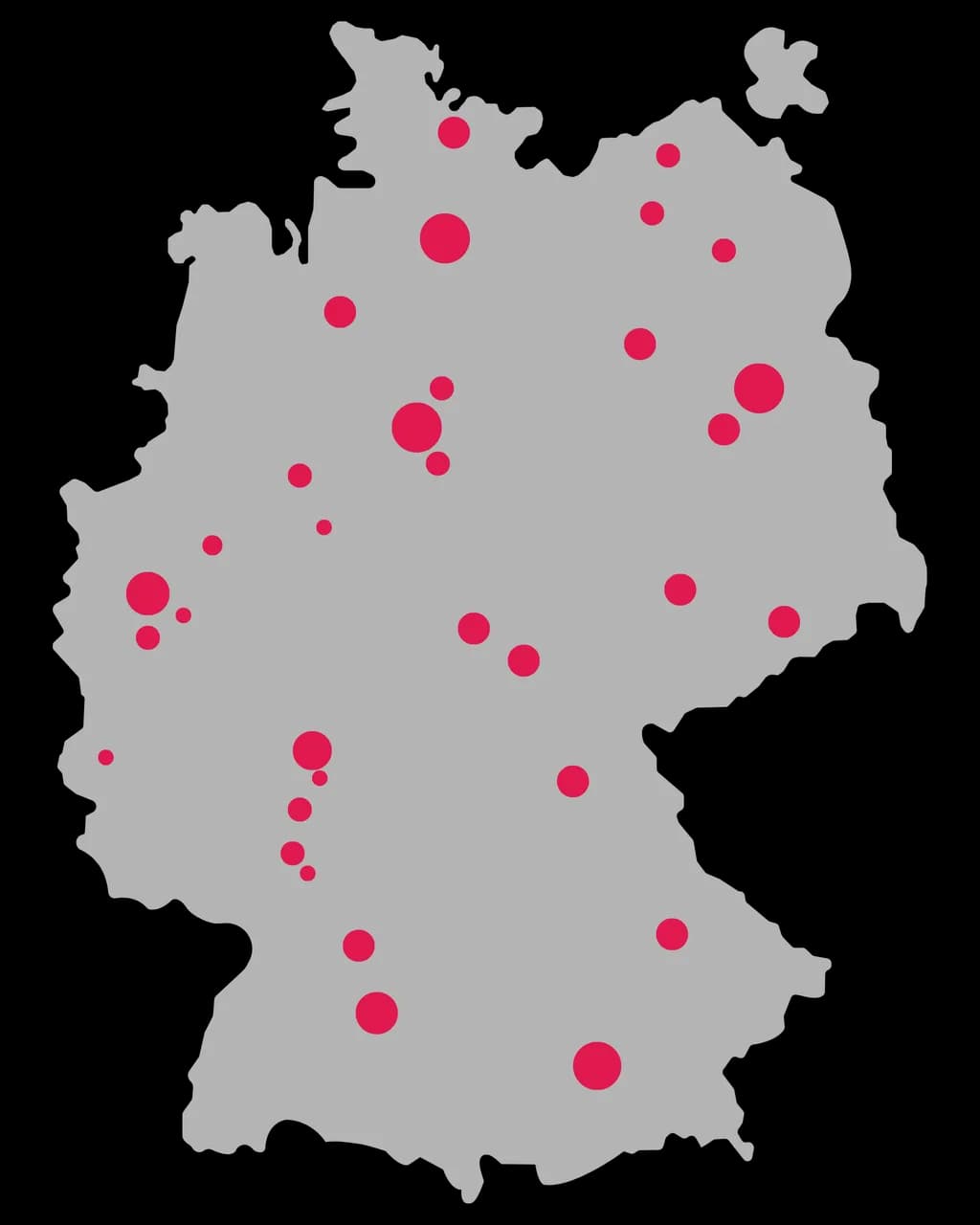 Stampz Standorte auf der Karte